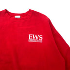 Lee College Print Sweatshirt XL Red Cotton Heavyweight Back Print EWS Made in Honduras