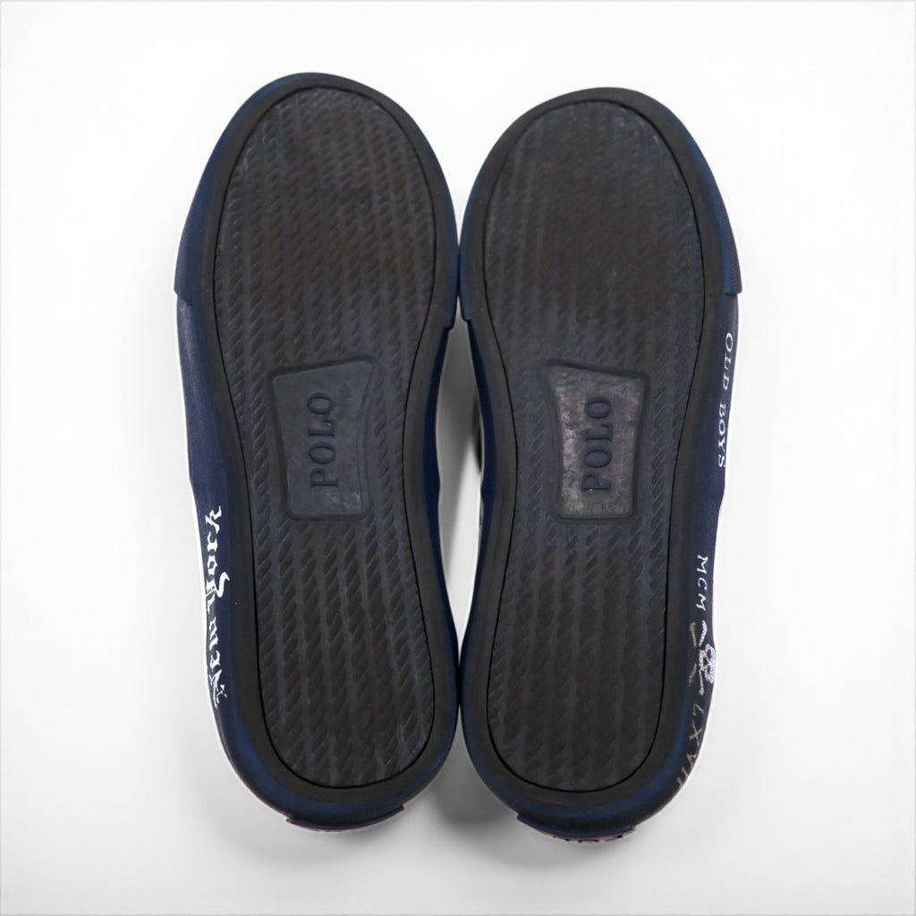 Ralph Lauren ローカットスニーカー 25.5cm キャンバス THORTON Ⅲ-NE スカル ワッペン 01087 J18