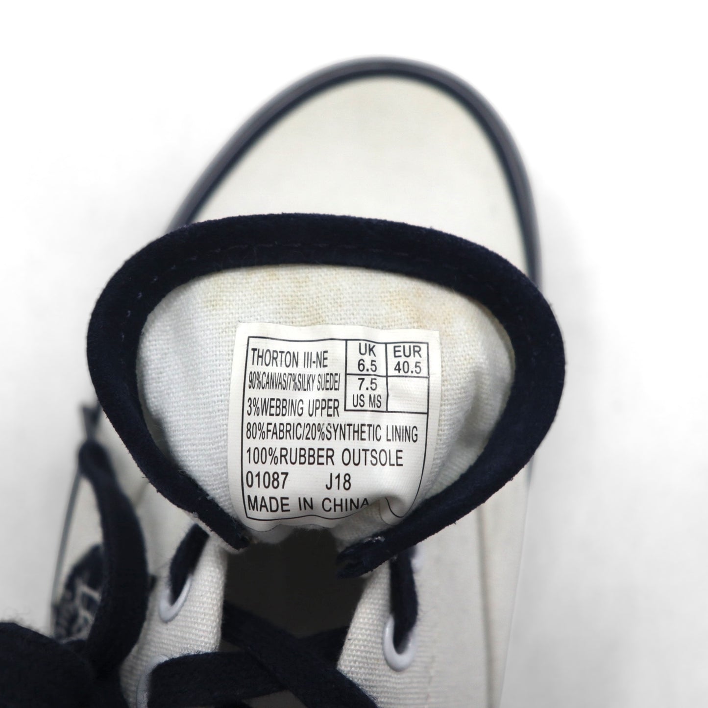 Ralph Lauren low-top sneakers, size 25.5cm, canvas, THORTON III-NE, skull patch, 01087 J18