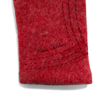 Pierre Cardin Shaggy Knit Gloves for Women Pink Wool Stitched Logo Embroidery