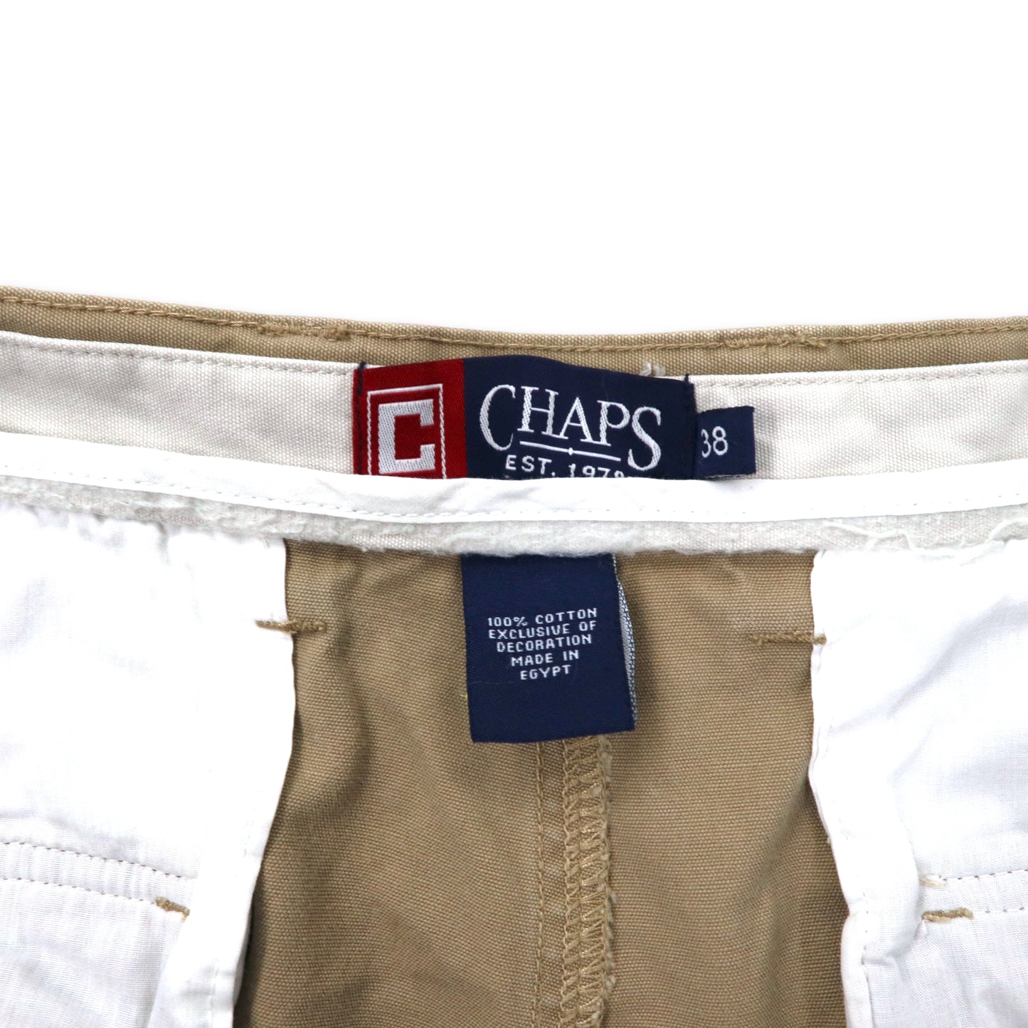 CHAPS ルーズフィット カーゴショーツ ハーフパンツ 38 ベージュ コットン ビッグサイズ