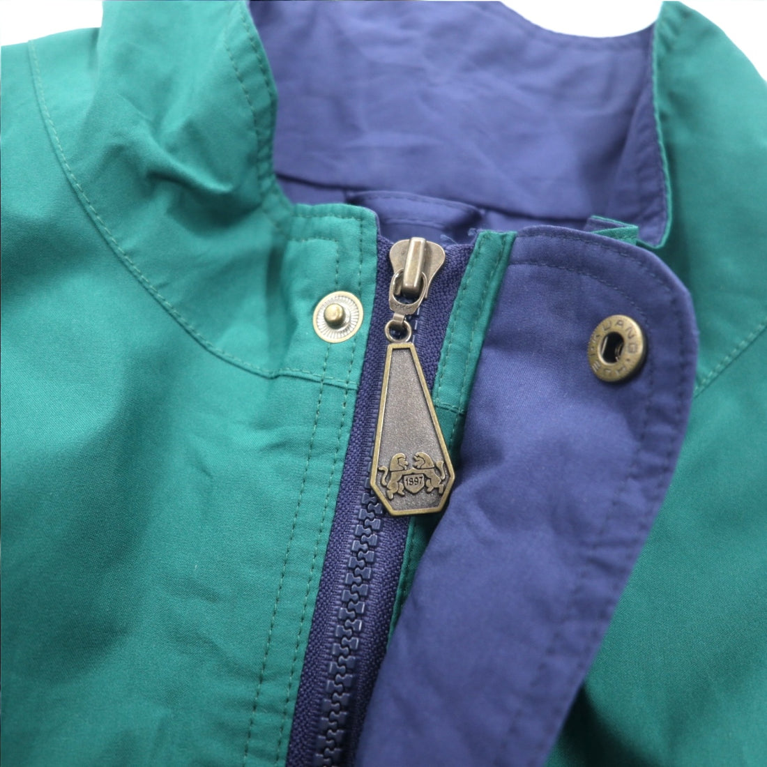 Vintage 90s USA Made Windbreaker TOURNEY 90s USA Made Gore-Tex Nylon Jacket XXL Green Navy Waterproof