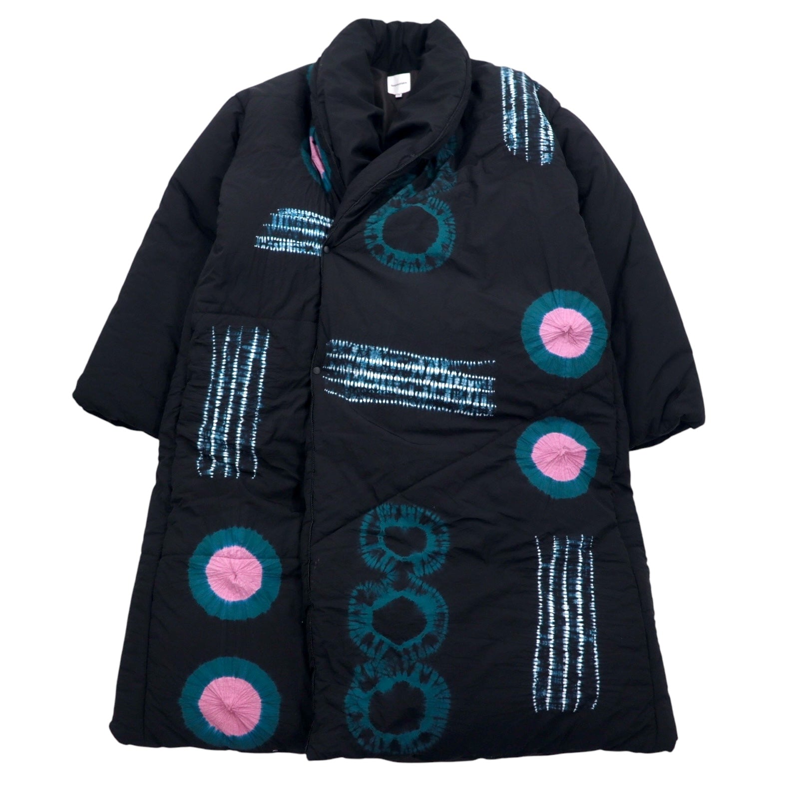 日本然リトテ-古着オンライン-Sasquatchfabrix. オリエンタル ダウンコート ORIENTAL DOWN COAT S ブラック 総柄 絞り染め スナップボタン 20AW-JKH-002-Sasquatchfabrix. Oriental Puffer Coat ORIENTAL DOWN COAT S Black patterned tie-dye snap button 20AW-JKH-002