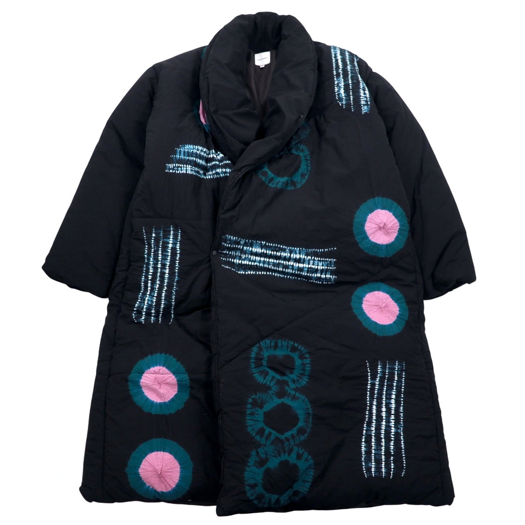 Sasquatchfabrix. Oriental Down Coat ORIENTAL DOWN COAT S Black All-over Pattern Tie-dye Snap Button 20AW-JKH-002