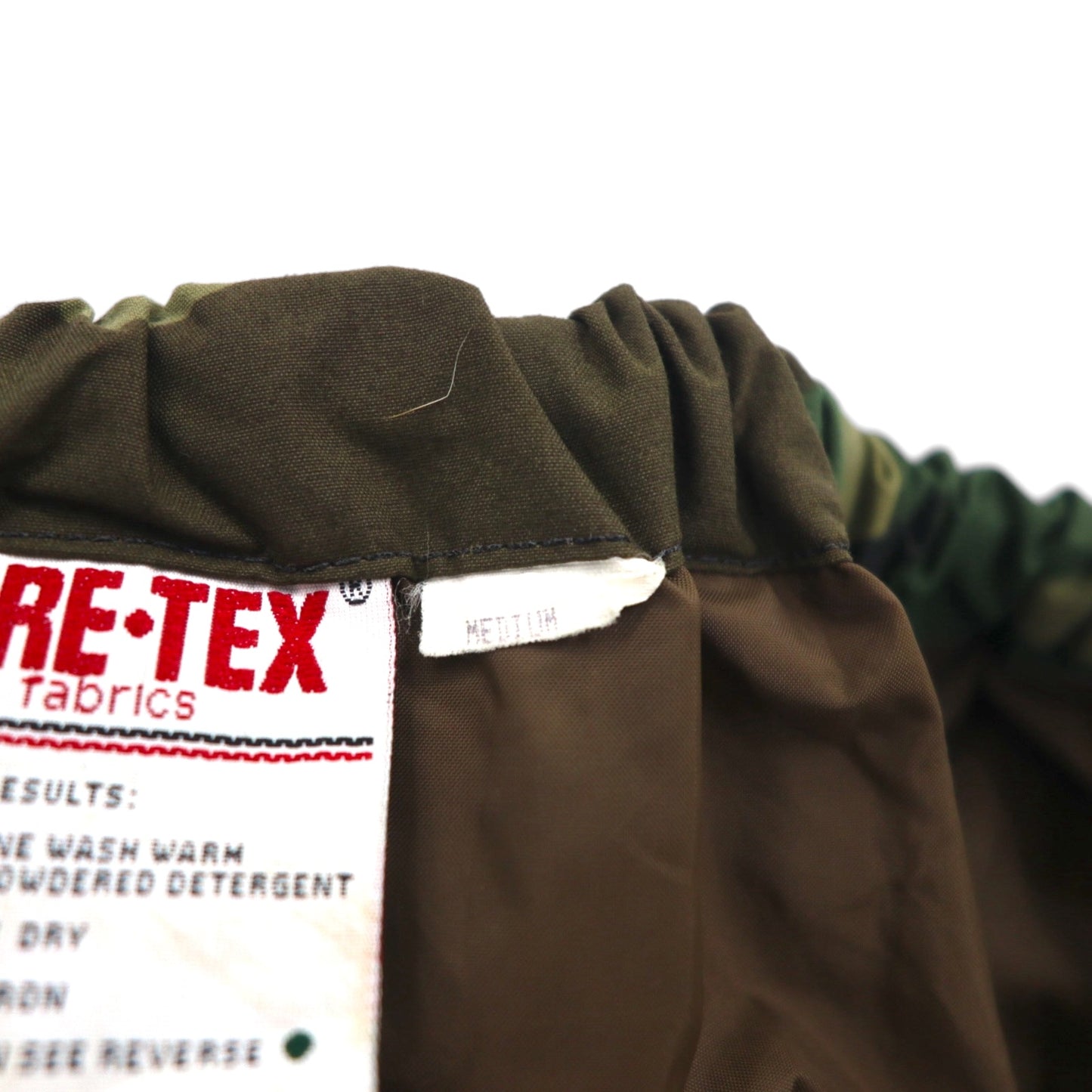 US ARMY 90s GORE-TEX Nylon Overpants, Size M, Khaki Camouflage, USCAVALRY