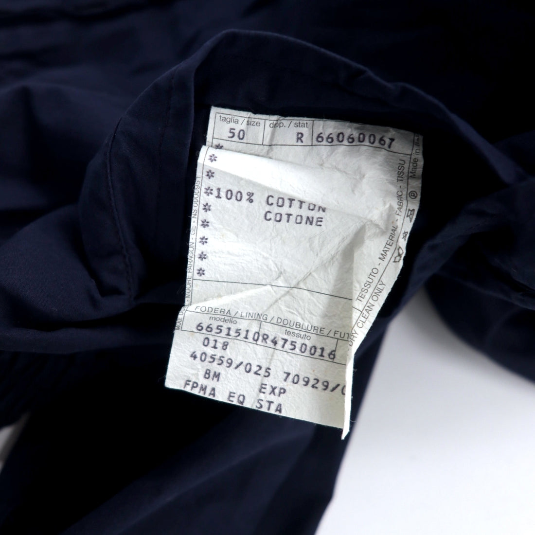 EXAMPLE by Missoni Made in Italy Swing Top 50 Navy Cotton One Point Logo Embroidery