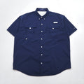 Columbia PFG バハマ2 Bahama ll ショートスリーブシャツ フィッシングシャツ XL ネイビー ナイロン OMNI-SHADE オムニシェード FM7047