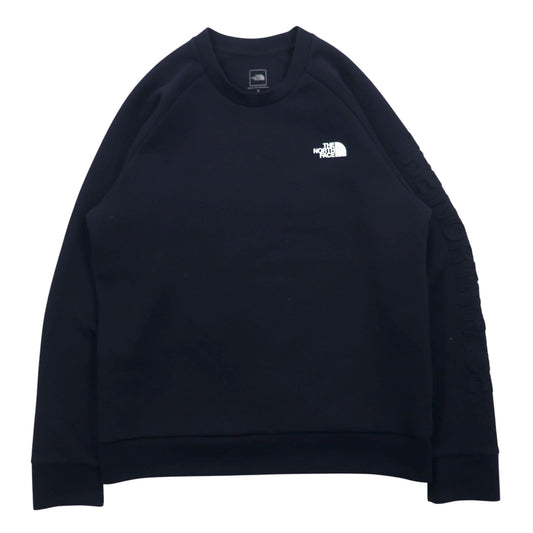 日本然リトテ-古着オンライン-THE NORTH FACE テックエアー スウェット M ブラック ポリエステル レーヨン 袖ロゴ Tech Air Sweat Crew NT12087-THE NORTH FACE Tech Air Sweatshirt M Black Polyester Rayon Sleeve Logo Tech Air Sweat Crew NT12087