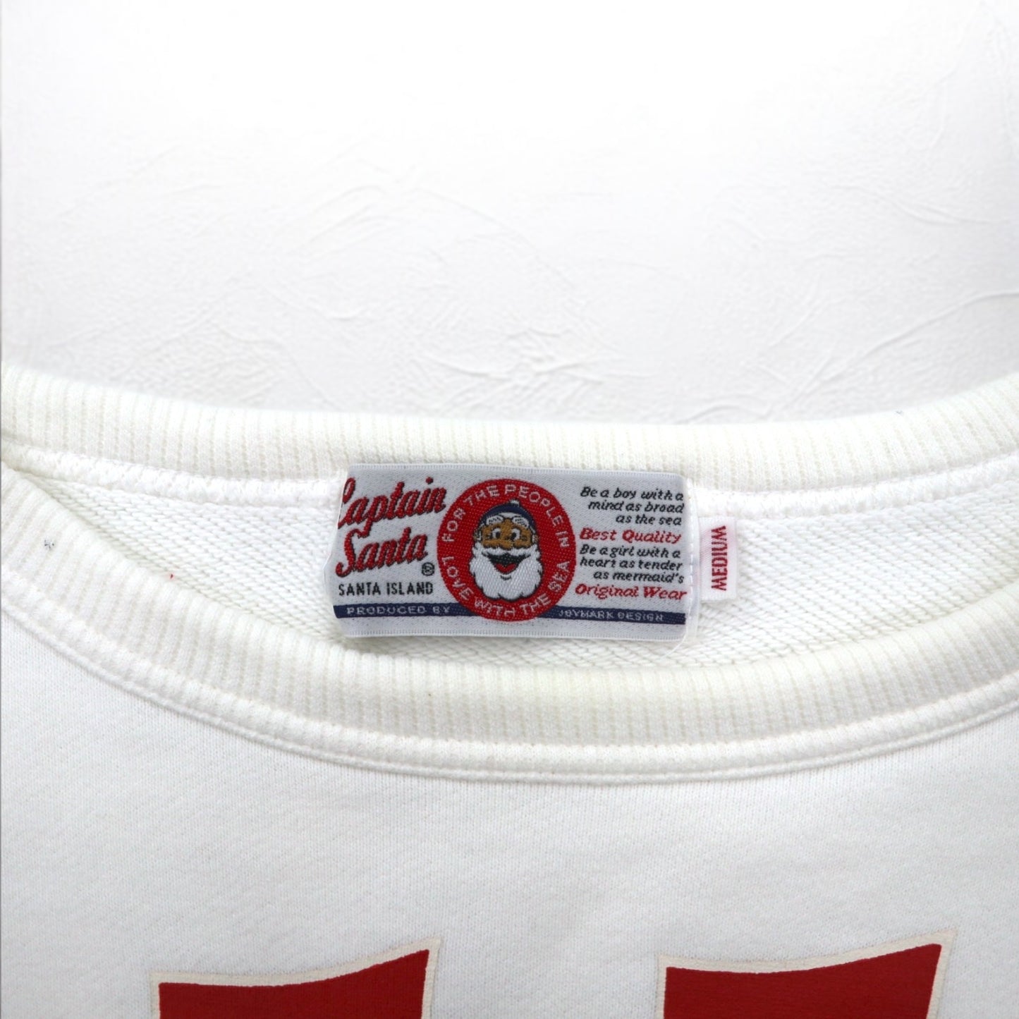 Captain Santa 80年代 キャラクタープリント スウェット M ホワイト 両面プリント 日本製