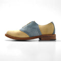 Vintage Shoe Company USA-Made Suede Leather Saddle Shoes, Size 26cm, Beige, V01688, T19138