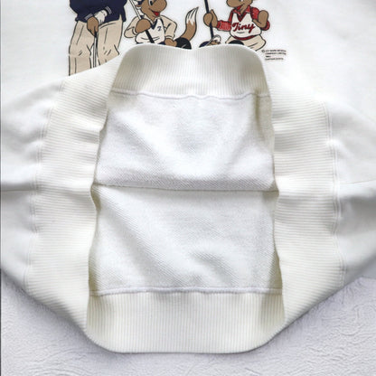 Captain Santa 80年代 キャラクタープリント スウェット M ホワイト 両面プリント 日本製