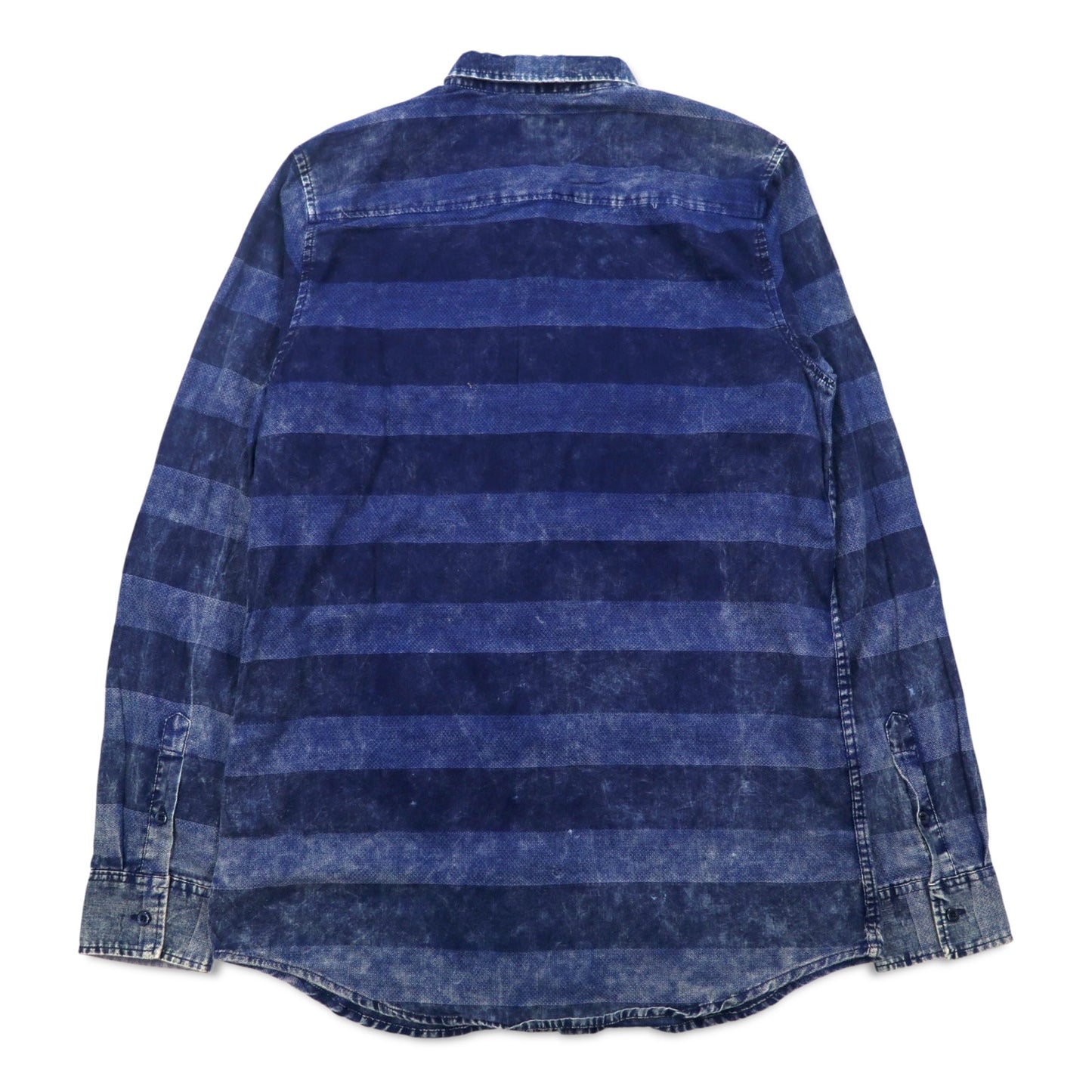 Polo by Ralph Lauren 90s Chemical Wash Striped Shirt XXL Blue Small Pony Embroidery