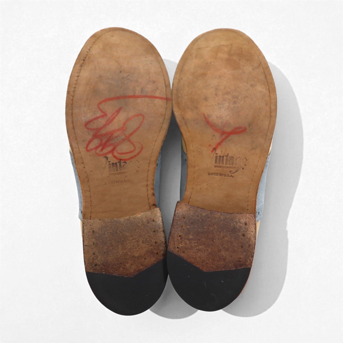 Vintage Shoe Company USA製 スエードレザー サドルシューズ 26cm ベージュ V01688 T19138