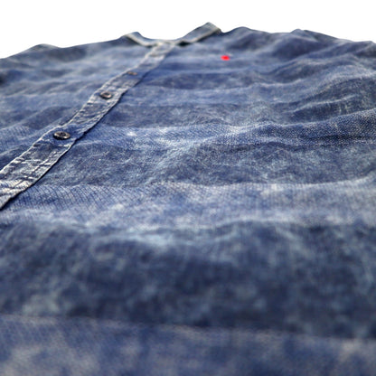 Polo by Ralph Lauren 90s Chemical Wash Striped Shirt XXL Blue Small Pony Embroidery