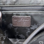 HUNTING WORLD Made in Italy Monogram Crossbody Bag Shoulder Bag Brown Canvas Logo All-over Pattern