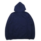 Champion Made in Italy 90s Oversized Full Zip Hoodie M Navy One Point Logo Embroidery