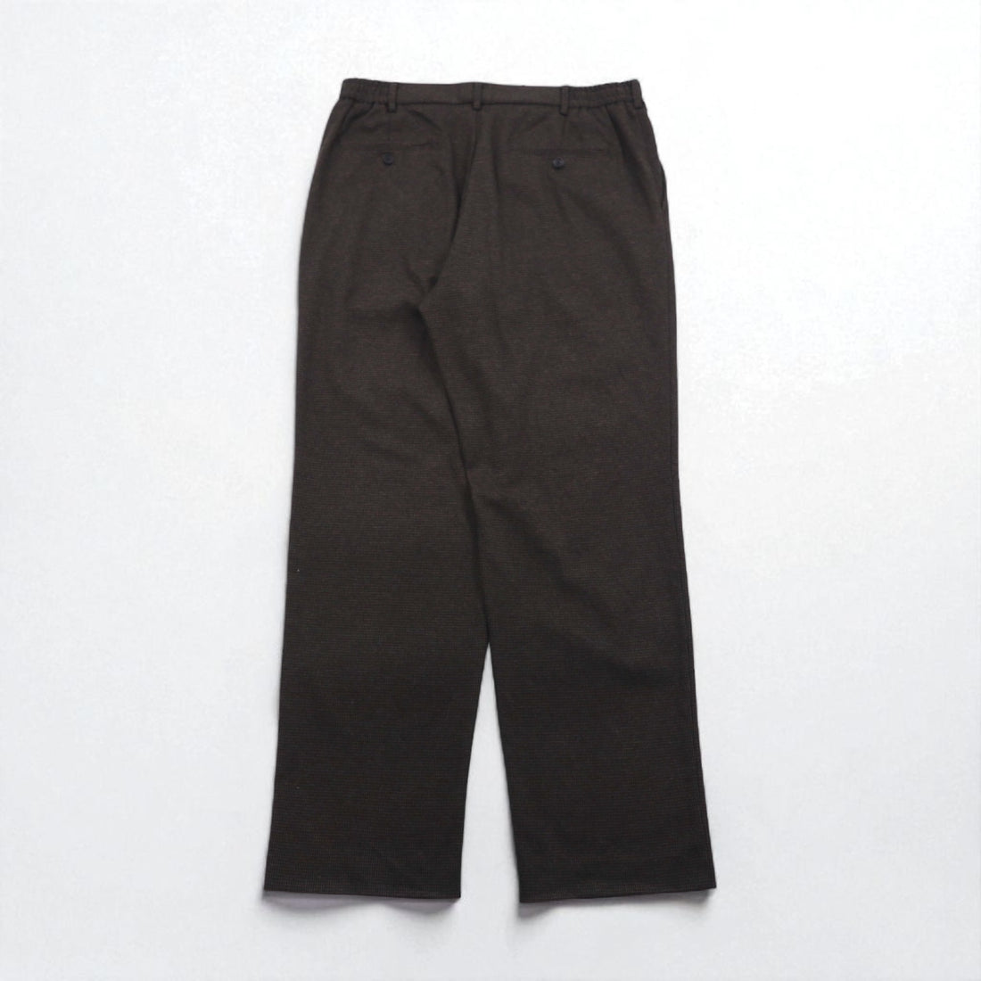 UNIQLO タック ワイドパンツ チェック イージー スラックス XL ブラウン コットン