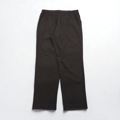 UNIQLO Tucked Wide-leg Pants, Check Pattern, Easy Fit, Size XL, Brown, Cotton