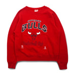 USA製 90年代 NBA シカゴブルズ CHICAGO BULLS プリント スウェット L レッド NUTMEG