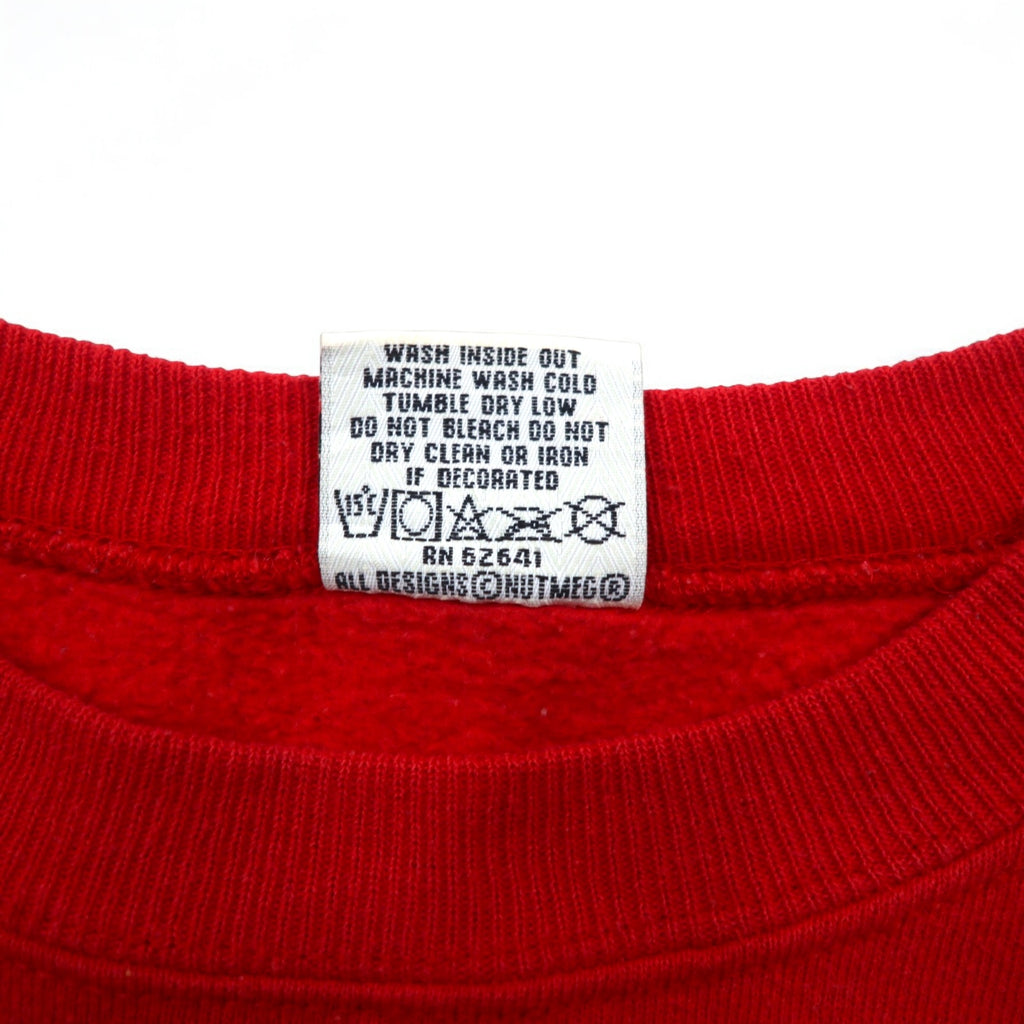 USA製 90年代 NBA シカゴブルズ CHICAGO BULLS プリント スウェット L レッド NUTMEG