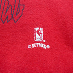 USA製 90年代 NBA シカゴブルズ CHICAGO BULLS プリント スウェット L レッド NUTMEG