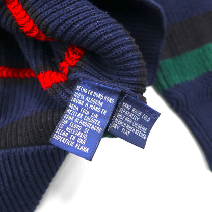 NAUTICA 90年代 ニット セーター 2XL マルチカラー コットン ボーダー ビッグサイズ