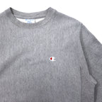 Champion Reverse Weave Sweatshirt L Grey Cotton Blue Single Tag Reprint REVERSE WEAVE Made in Honduras