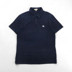 BURBERRY BRIT Nova Check Polo Shirt, Size XL, Navy, Cotton, Pique, Single Logo Embroidery, Made in Turkey