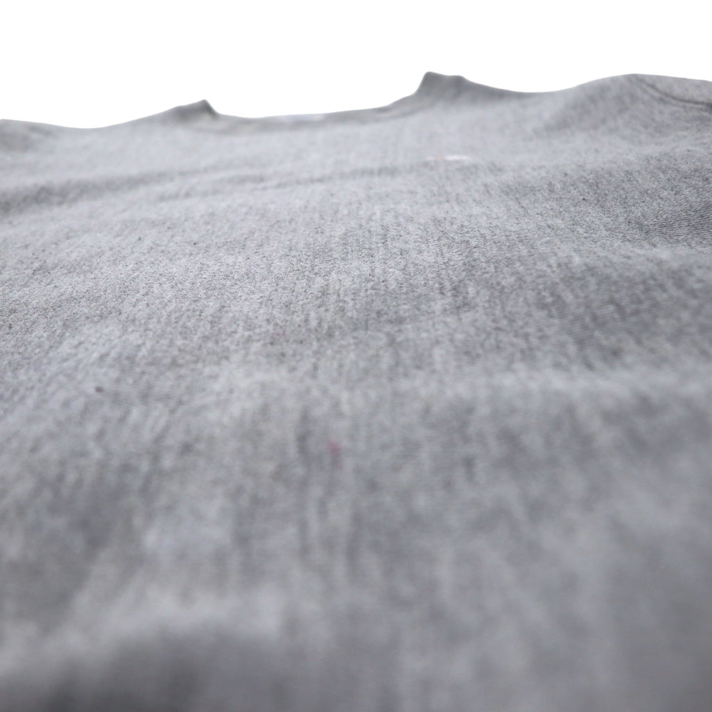 Champion Reverse Weave Sweatshirt L Grey Cotton Blue Single Tag Reprint REVERSE WEAVE Made in Honduras