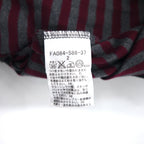 BURBERRY ボーダー チュニック Tシャツ M グレー ショルダーボタン ワンポイントロゴ刺繍 日本製
