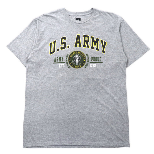 U.S.ARMY プリントTシャツ XL グレー コットン ミリタリー