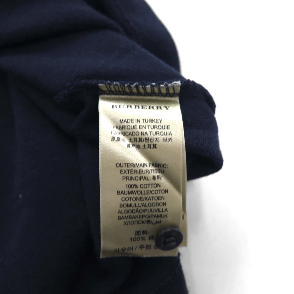 BURBERRY BRIT Nova Check Polo Shirt, Size XL, Navy, Cotton, Pique, Single Logo Embroidery, Made in Turkey