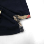 BURBERRY BRIT Nova Check Polo Shirt, Size XL, Navy, Cotton, Pique, Single Logo Embroidery, Made in Turkey