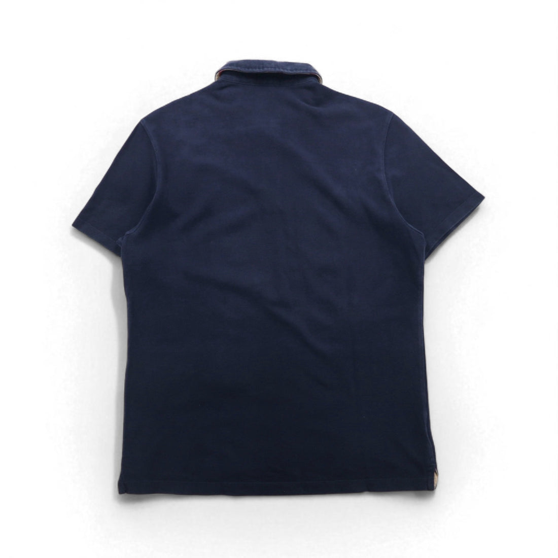 BURBERRY BRIT Nova Check Polo Shirt, Size XL, Navy, Cotton, Pique, Single Logo Embroidery, Made in Turkey