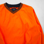 90s Vintage Sport Jacket, Piste Pullover, Nylon Jersey, Size M, Orange, IVY CREW