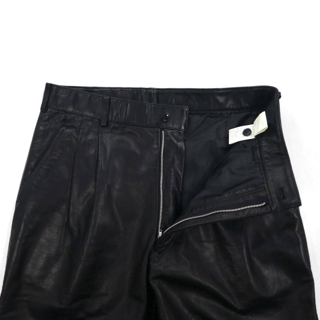 Bell Maxim 2タック ワイド レザーパンツ スラックス XL ブラック 牛革 日本製