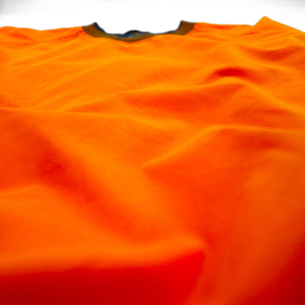 90s Vintage Sport Jacket, Piste Pullover, Nylon Jersey, Size M, Orange, IVY CREW