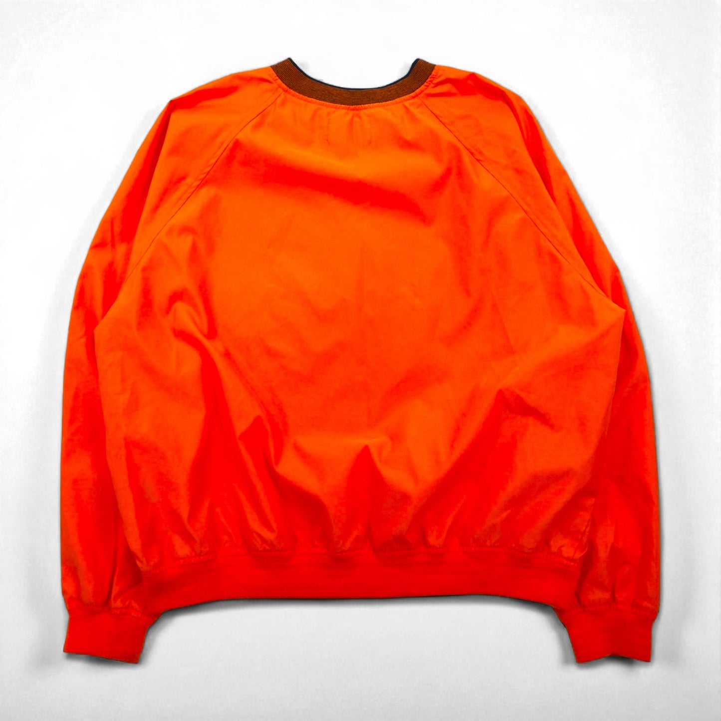 90s Vintage Sport Jacket, Piste Pullover, Nylon Jersey, Size M, Orange, IVY CREW