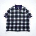 Polo by Ralph Lauren 90年代 ビッグポニー刺繍 ポロシャツ 3XL ネイビー グリーン チェック 未使用品