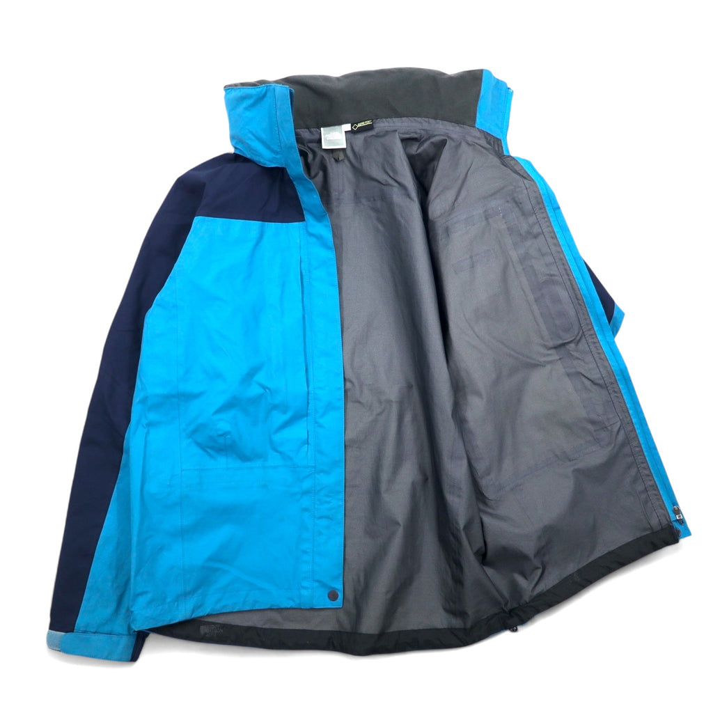 THE NORTH FACE Raintex Plasma Gore-Tex Waterproof Mountain Parka Set Up L Blue Navy Nylon NPW11402