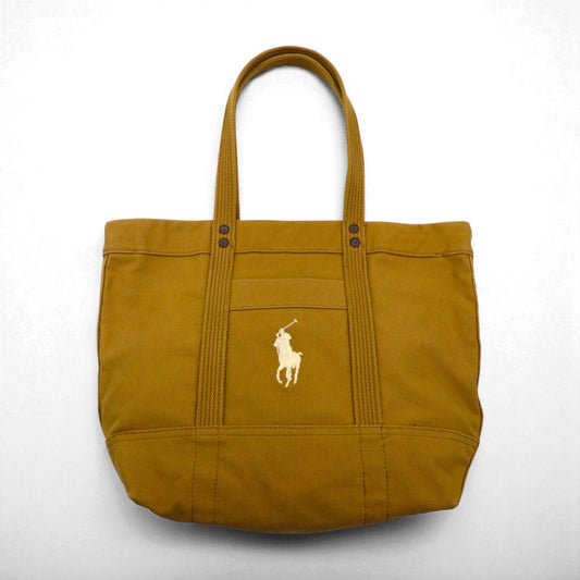 Polo Ralph Lauren トートバッグ ベージュ キャンバス ポニー刺繡