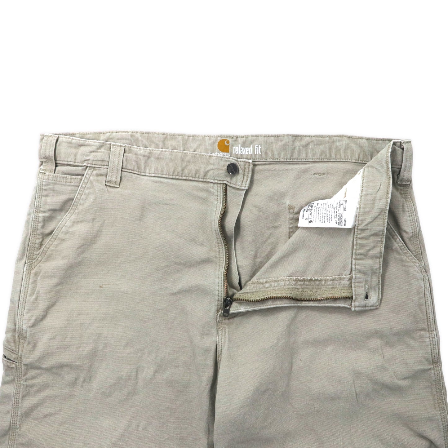 carhartt ショート ワークパンツ ハーフパンツ 42 ベージュ コットン relaxed fit ビッグサイズ