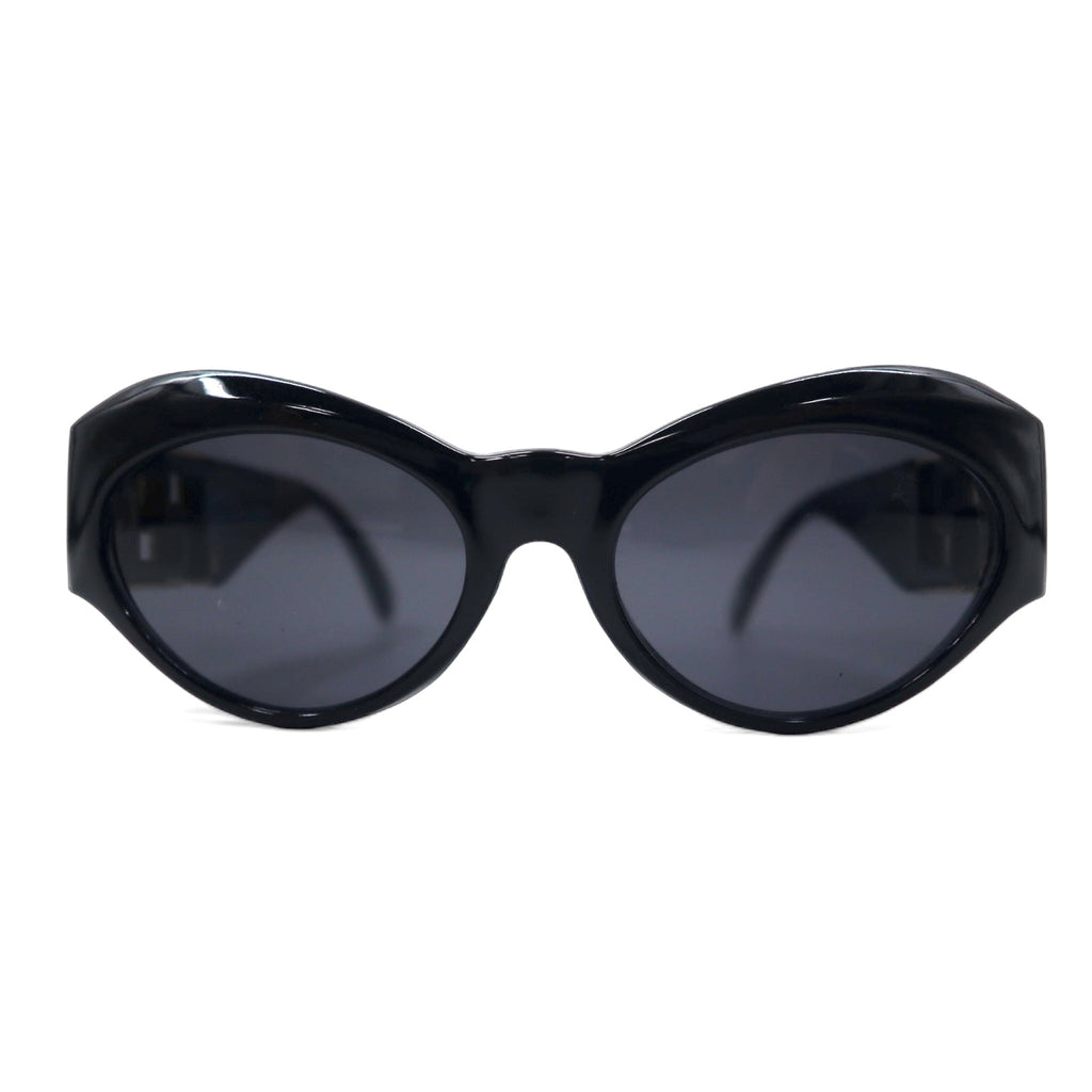 日本然リトテ-古着オンライン-GIANNI VERSACE オールド キャットアイ フォックス サングラス ブラック サイドロゴ-GIANNI VERSACE Vintage Cat Eye Fox Sunglasses Black Side Logo