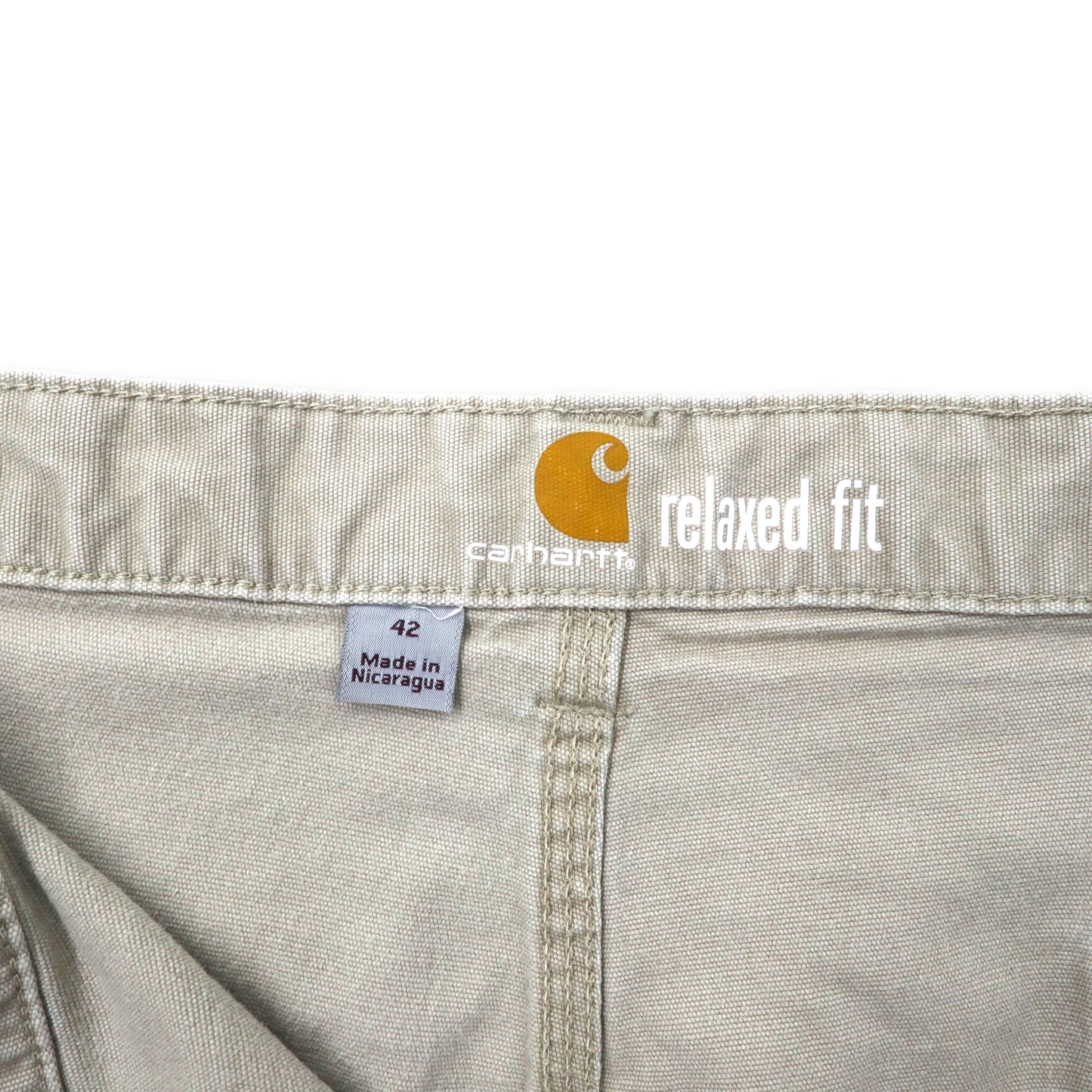 carhartt ショート ワークパンツ ハーフパンツ 42 ベージュ コットン relaxed fit ビッグサイズ