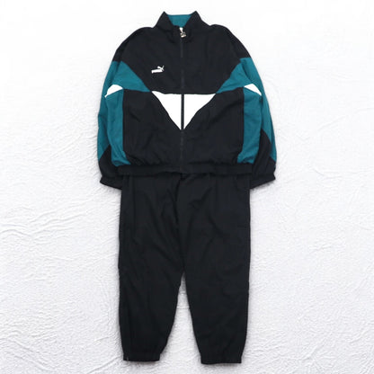 PUMA 90s Track Jacket Jersey Set L Black Nylon