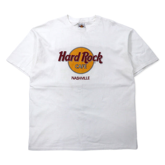 Hard Rock CAFE USA製 90年代 ロゴプリント Tシャツ XL ホワイト コットン NASHVILLE ビッグサイズ