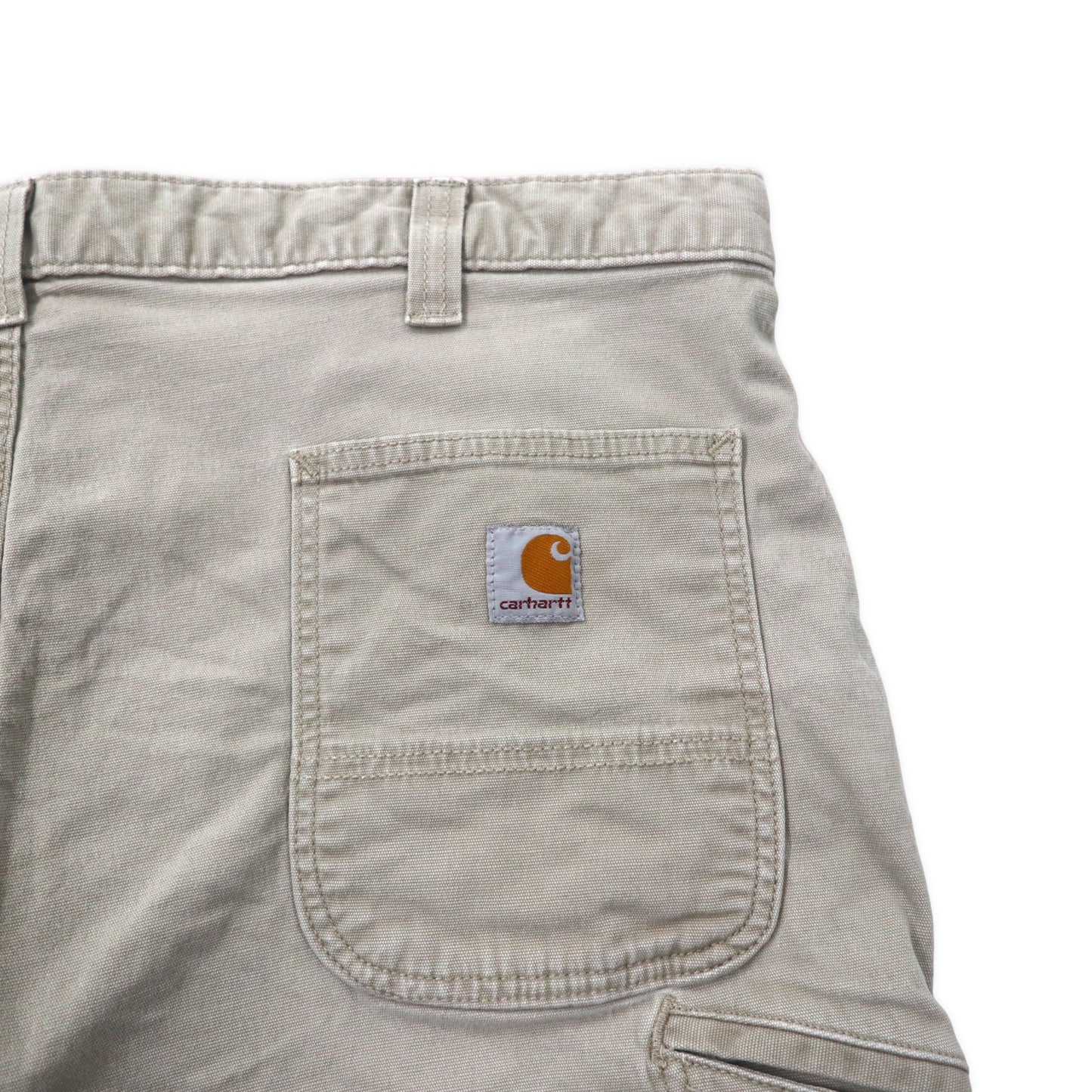 carhartt ショート ワークパンツ ハーフパンツ 42 ベージュ コットン relaxed fit ビッグサイズ