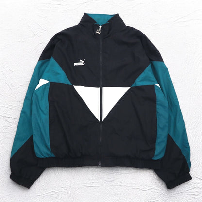 PUMA 90s Track Jacket Jersey Set L Black Nylon