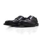 J.Crew Wingtip Full Brogue Dress Shoes, Size 27cm, Brown Leather with Medallion Detail, 55740