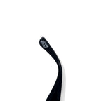 GIANNI VERSACE Old Cat Eye Fox Sunglasses Black Side Logo